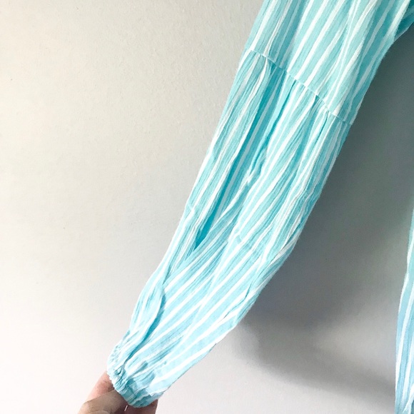 NWT Michael Kors Turquoise Long Sleeve Shirt - Picture 4 of 5